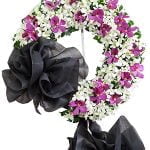 Vòng Hoa Chia Buồn "Giã Từ" - Lan Trắng Và Lan Tím