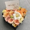 Hộp Hoa Ulike Phong Cách Retro, Nhẹ Nhàng   -   Hoa Tulip Nhập Khẩu, Hồng Juliet Nhập Khẩu, Hồng Cam Cháy, Hoa đồng Tiền Nhập Khẩu, Lan Tường Cam Vàng Xoăn, Mokara Vàng, Cúc Tana