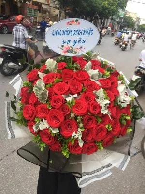 Bó Hoa Hồng đỏ Lãng Mạn Nhập Khẩu   -   Chúc Mừng Lễ Tình Yêu, Kỷ Niệm Ngày Cưới, Hoa Tươi 8/3, Hoa Tươi 20/10